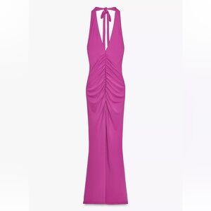 Zara Vibrant purple/Fuchsia Backless Dress